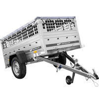 Pkw Planenanhänger GARDEN TRAILER 200 KIPP mit Laubgitteraufsatz, Stützrad, Flachplane