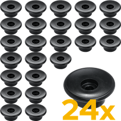 TULPLAST Anhängerseitenrollen zur Befestigung von Abdeckungen, Netzen und Planen, 24er-Set