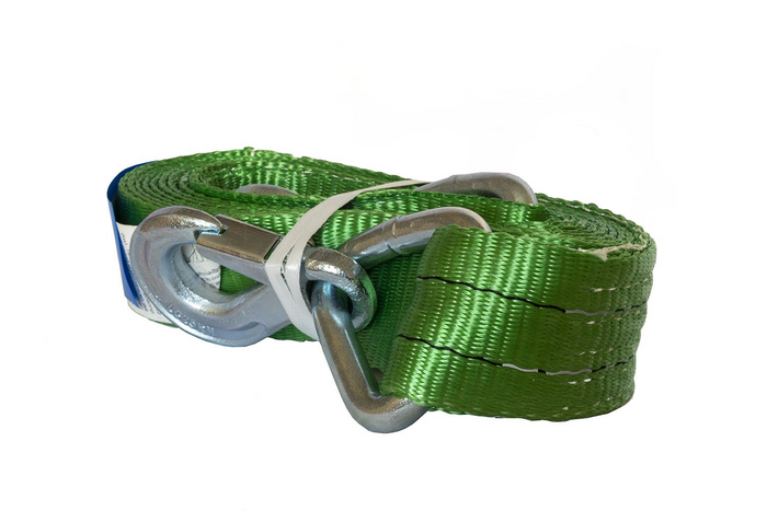 Abschleppseil mit Haken HILLS Abschleppgurt 5m/60mm/6t grün