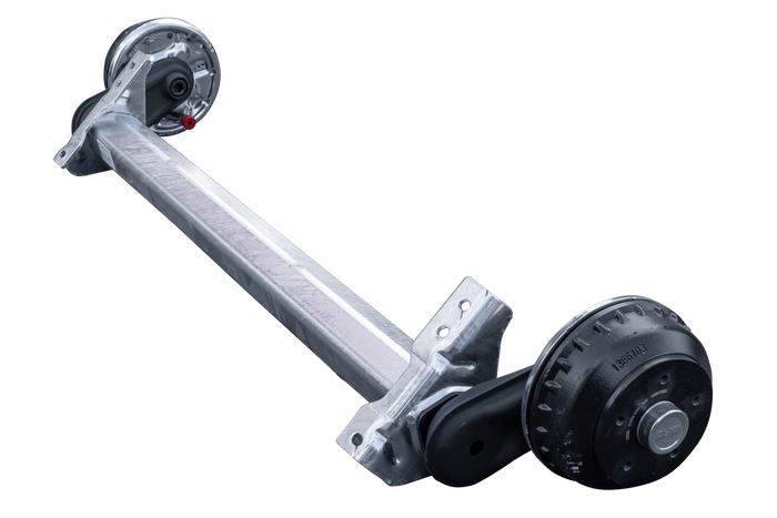 AL-KO COMPACT gebremste Achse für Anhänger/Transporter 1350kg 1100mm 1550mm 5x112