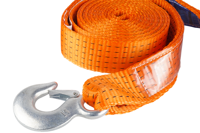 Abschleppseil mit Haken HILLS Abschleppgurt 4,5 m/50 mm/5 t orange