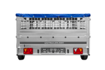 Leichter Anhänger auf Blattedern 264x150 UNITRAILER GARDEN 265/R KIPP mit Gitterwänden, H-0-Rahmen und blauer Plane