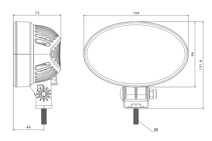 LED Arbeitsscheinwerfer Reflektor FRISTOM FT-366 15xLED 6200lm