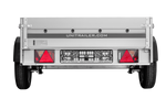 Anhänger auf Federn mit Aluminiumseitenwänden 200x125 Unitrailer Garden 201/R KIPP ALU