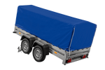 UNITRAILER GARDEN TRAILER ANHÄNGER 264/2 KIPP MIT STÜTZRAD, RAHMEN H-800 UND BLAUER ABDECKUNG