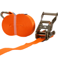 UNITRAILER 10 m/25 mm/1 t oranges Transportband mit Spanner