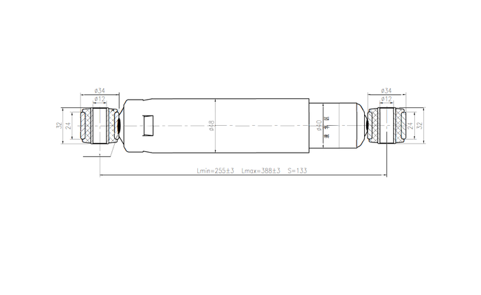 PIVEXIN hydraulischer Stoßdämpfer für Anhängerachsen 4000-7500 kg für Einzel- und Tandemachser