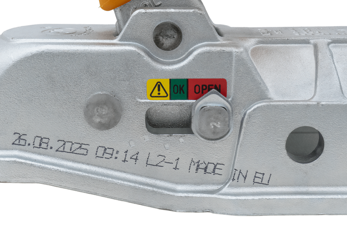 STEELPRESS BC-3500E-00-02+SD Kugelkopfkupplung für einen 3500 kg schweren Anhänger mit einer 60,5 mm starken Gusseisenrohrdeichsel