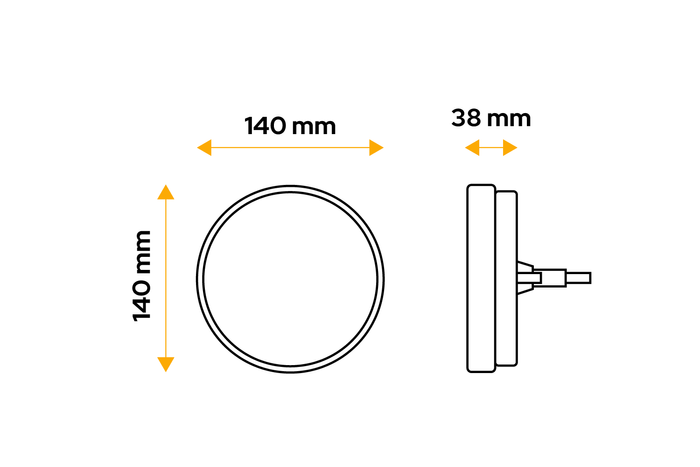 TT TECHNOLOGY TT.12519L LED-Rückleuchte, 3 Funktionen, links