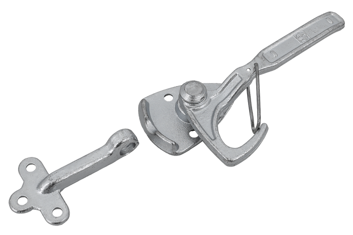 Linke Anhängerkupplung mit WINTERHOFF WV 20-L + WVG 20-A Verschluss, kompletter Anhängerseitenverschluss