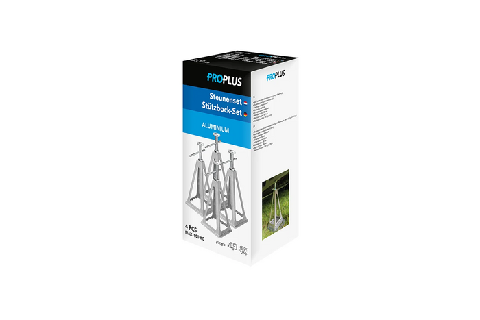 Satz aus vier ausziehbaren Stützen ProPlus 360803 Stabilisator für 3600 kg Anhänger 430 mm