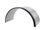 Doppelkotflügel für Anhänger 17,5–19,5 Zoll DOMAR DK7140 Radlauf 1000/500 mm Metall mit Gummikante
