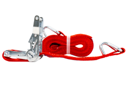 UNITRAILER 6 m/35 mm/2 t rotes Transportband mit Spanner
