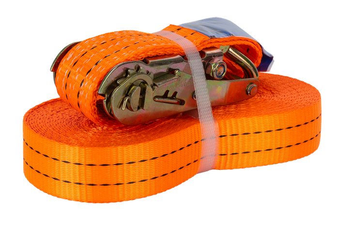 UNITRAILER 12m/35mm/2t orangefarbener Zurrgurt mit Spanner