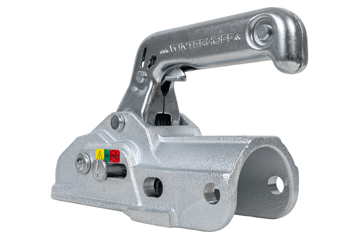 WINTERHOFF WW 30-K+Z Kugelkupplung für einen 3000 kg Anhänger mit 35-51 mm Rohrzugstange, Gusseisen
