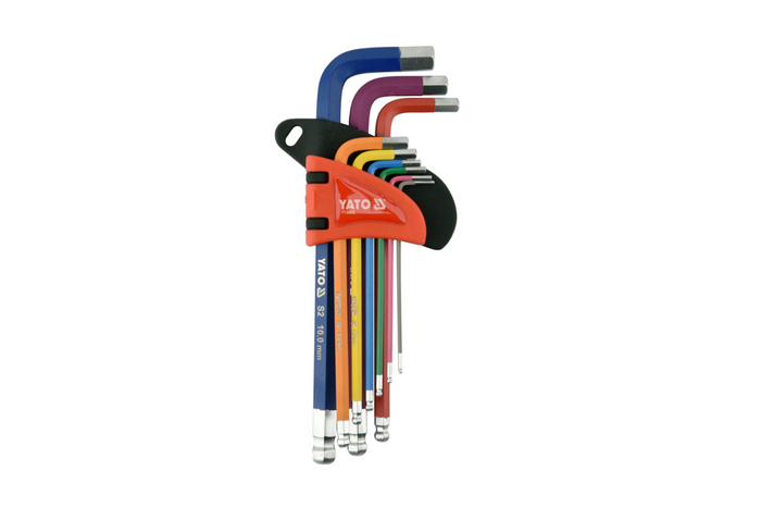 YATO YT-05632 Sechskantschlüssel-Set 1,5-10 mm 9 Stück.