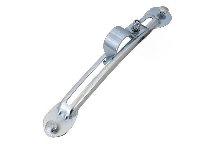 DOMAR Kotflügelhalterung, verstellbar, verzinkt