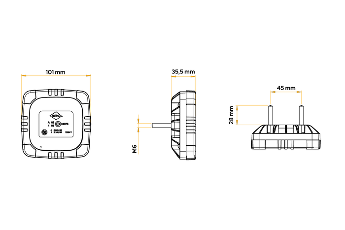 HORPOL LZD2800 LED Rücklicht 3 Funktionen universal