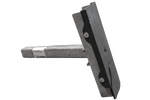 UNITRAILER Flache Seitenstütze für Bootsanhänger, Länge 30 cm, Höhe 40 cm, GRAU
