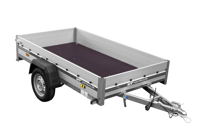 Autotransportanhänger auf Federn mit Aluminiumseitenwänden 230x125 Unitrailer Garden 230/R KIPP ALU