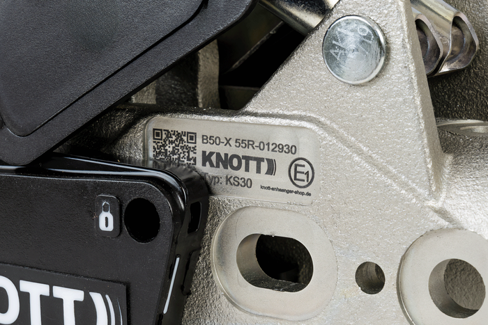 KNOTT KS30 Antischlingerkupplung für Anhänger 3000 kg mit Zugdeichsel rund von 50 mm 
