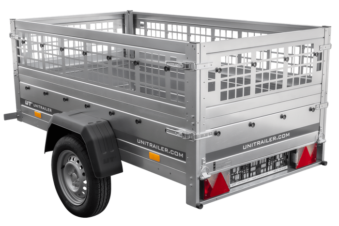 Leichter Anhänger 200x106 UNITRAILER GARDEN 200 KIPP mit Gitterwänden