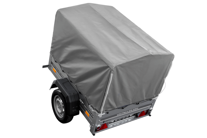 Kipp-Anhänger 750 kg Garden Trailer 150 KIPP, 150 x 106 cm [mit Hochplane, Hochspriegel und Stützrad]