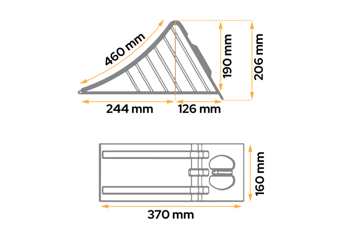 Unterlegkeil mit Montagehalterung AL-KO UK46 H:206mm