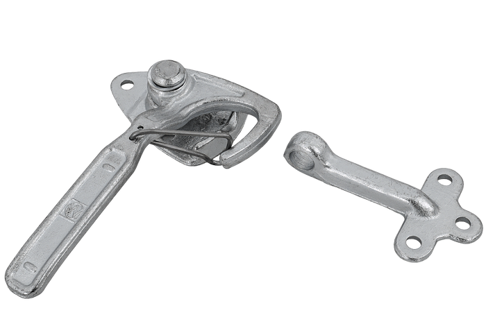 Anhängerkupplung rechts mit WINTERHOFF WV 20-R + WVG 20-A Verschluss, kompletter Anhängerseitenverschluss