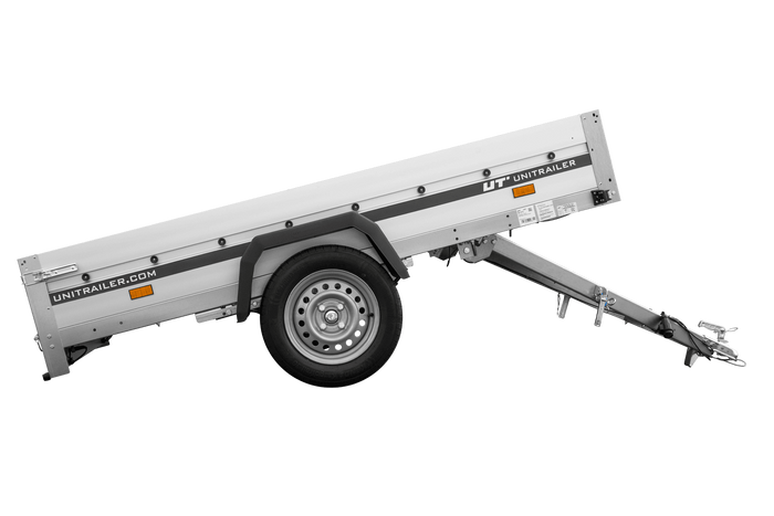 Autotransportanhänger auf Federn mit Aluminiumseitenwänden 230x125 Unitrailer Garden 230/R KIPP ALU