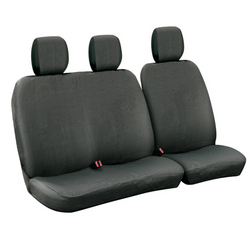 LAMPA Dots-1 Autositzbezüge, schwarz/grau, für Busse und Transporter