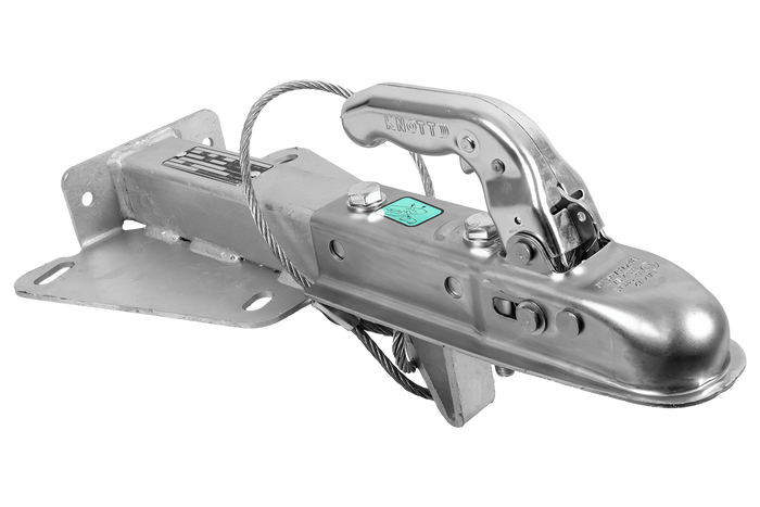 KNOTT K7.5-H+KZE7.5 Kugelkupplung mit Halterung und Kabel für 750 kg Anhänger mit V-förmiger Deichsel