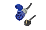 Adapter mit CEE-Stecker und UK-Steckdose, UK ProPlus 373522DE, Kabellänge 40 cm, 16 A, 230 V 