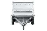 Einachsiger Anhänger auf Blattfedern 230x125 UNITRAILER FORCE 230/R KIPP mit BIS-Seitenwänden und Aluminiumabdeckung
