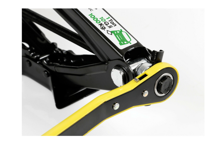 Trapezförmiger Wagenheber mit Ratsche, LAMPA-Wagenheber 1T