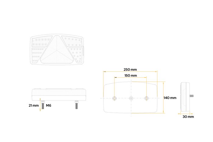 ASPÖCK 41-131 LED-Rückleuchte, 7 Funktionen, rechts