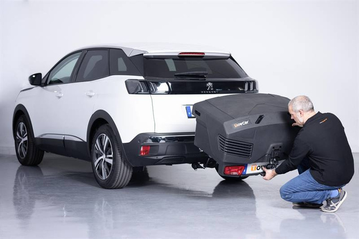 Towbox EVO Classic Grau - Anhängerkupplungs-Gepäckbox