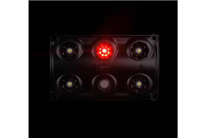 HORPOL LWD2157/CZ LED-Innenraumleuchte 900 lm schwarz mit Schalter und roter Diode