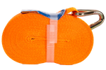 Satz aus vier UNITRAILER 8m/25mm/1t orangefarbenen Transportgurten mit Spanner