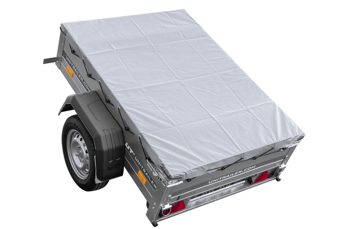 Kleinanhänger für Pkw Garden Trailer 150 KIPP, 150 x 106 cm, 750 kg [mit Flachplane, Planenträgern und Stützrad]