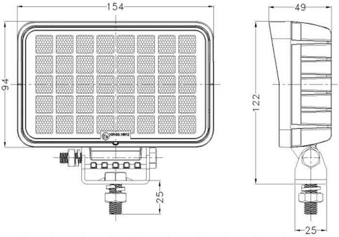 LED Arbeitsleuchte Reflektor TT TECHNOLOGY TT.13340 40xLED 3200lm rechteckig