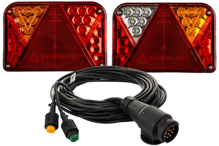 DOBPLAST DPT35 LED-Rücklichter + MANTES 7m 13-PIN-Kabelbaum