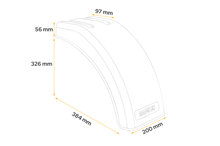 Halbkotflügel für Anhänger DOMAR DR1012201 Radlauf 384/200mm rechts