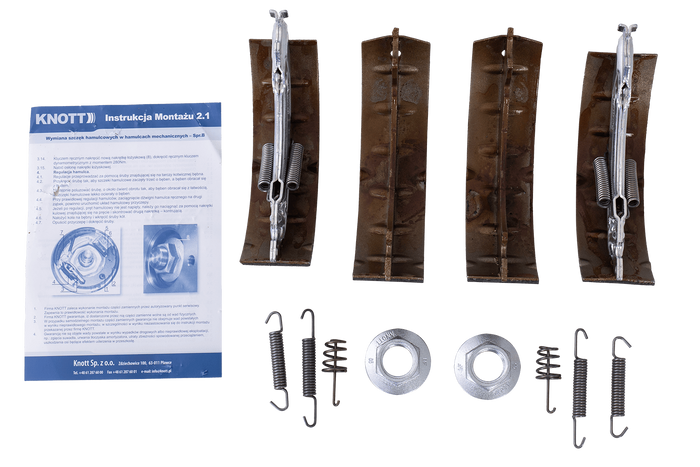 Bremsbacken für gebremste Achsen KNOTT 200x50 Backmat SET