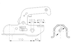 WINTERHOFF WW 220-RB Kugelkupplung für einen 2200 kg Anhänger mit 50 mm Rohrzugstange