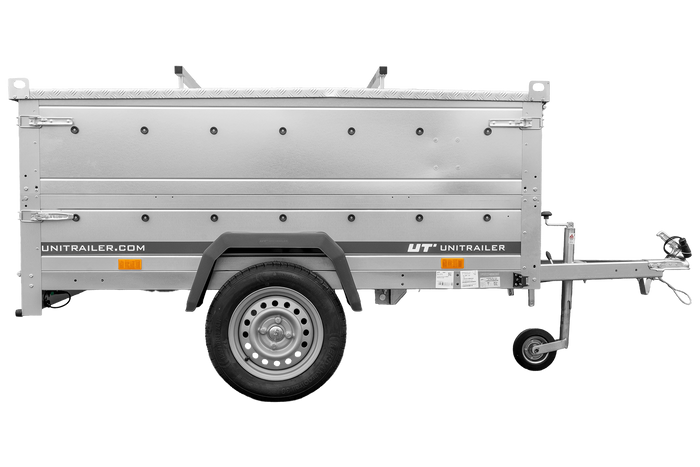 PKW-Anhänger 200x125 UNITRAILER GARDEN 201 KIPP mit Bordwandaufsatz und Aludeckel