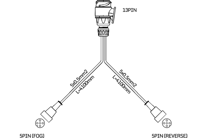 ASPÖCK MULTIPOINT IV Rücklichter + MANTES 4m 13PIN Kabelbaum