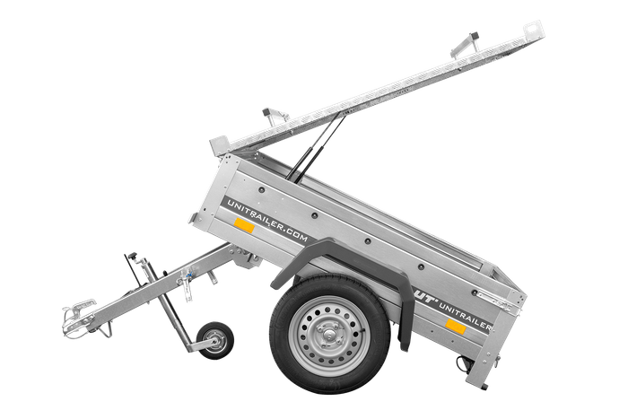 Einachsanhänger 750 kg, 150 x 106 cm Garden Trailer 150 KIPP mit Aluminium-Deckel