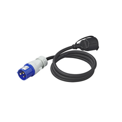 Adapter mit CEE-Stecker und -Buchse mit Schutzkontakt, 16 A, 230 V, ProPlus 373530DE, Kabellänge 150 cm