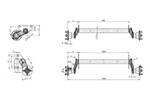 KNOTT VG7-L ungebremste Achse für Bootsanhänger 750 kg 1094 mm 1406 mm 4x100